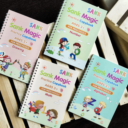 Sank Magic Practice Copybook Set – The Reusable Handwriting & Learning Kit for Kids
Transform learning into magic!
