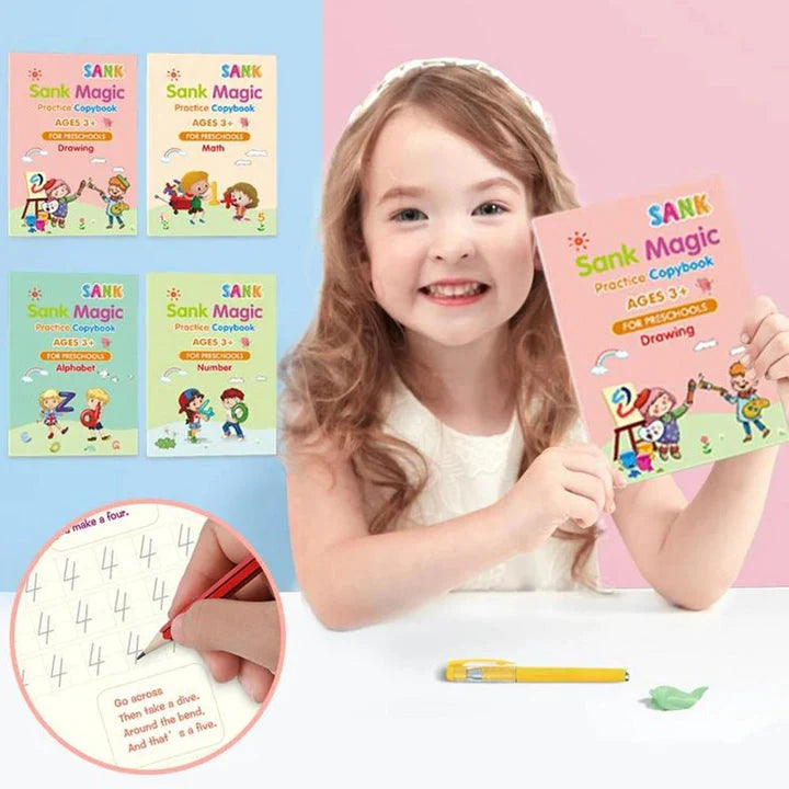Sank Magic Practice Copybook Set – The Reusable Handwriting & Learning Kit for Kids
Transform learning into magic!